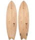 Tabla de surf en madera natural Peppermint Surfboards Classic Fish 6'6" Timber