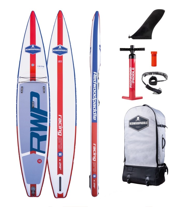 Tabla Stand Up Paddle Surf  Hinchable Funbox Pro V Race 14′ x 29'' Redwoodpaddle woven doble capa calavera skull